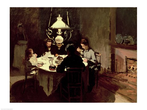 Framed Dinner, 1868-9 Print