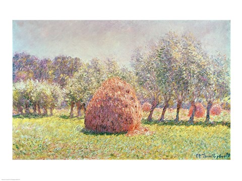 Framed Haystacks, 1893 Print