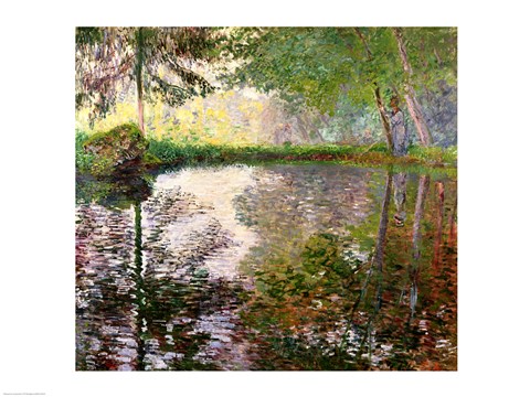 Framed Lake at Montgeron Print