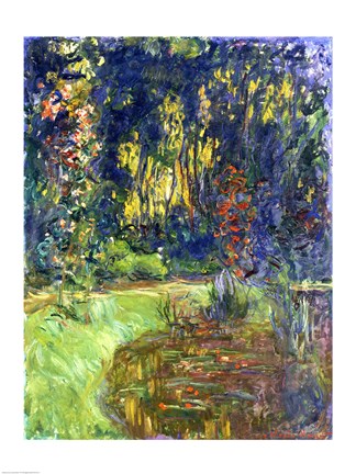 Framed Garden of Giverny, 1923 Print