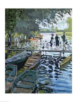 Framed Bathers at La Grenouillere, 1869 detail Print