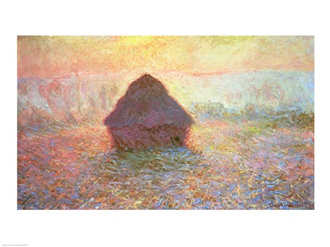 Framed Haystack, Hazy Sunshine, 1891 Print