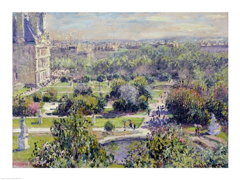 Framed View of the Tuileries Gardens, Paris, 1876 Print