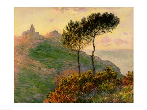 Framed Church at Varengeville, 1882 Print