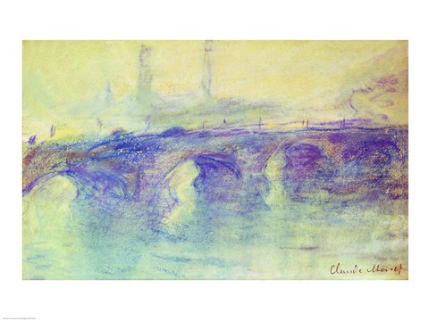 Framed Waterloo Bridge, c.1899 Print