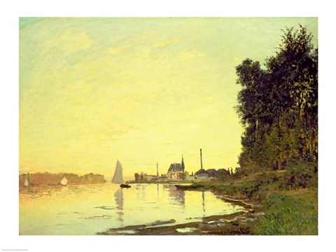 Framed Argenteuil, at the End of the Afternoon, 1872 Print