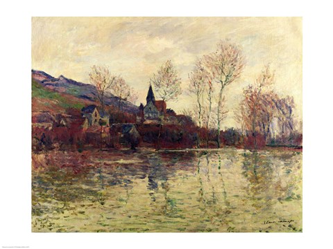 Framed Floods at Giverny, 1886 Print