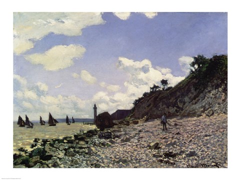 Framed Beach at Honfleur, c.1867 Print