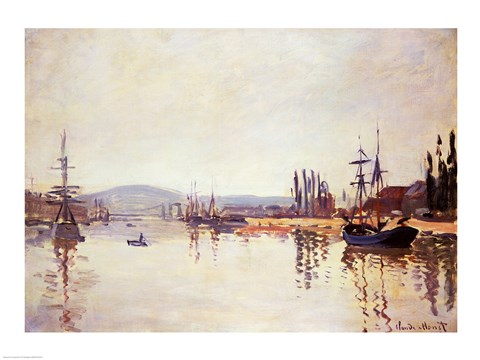 Framed Seine Below Rouen Print