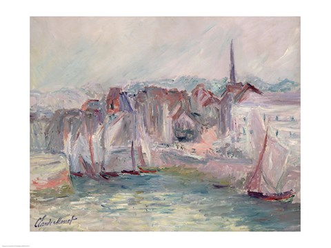 Framed Boats in the Port of Honfleur, 1917 Print