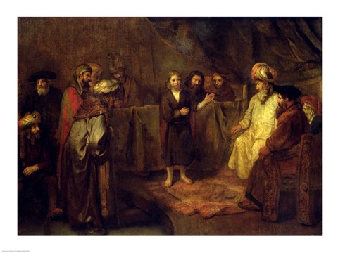 Framed Twelve Year Old Jesus in front of the Scribes Print