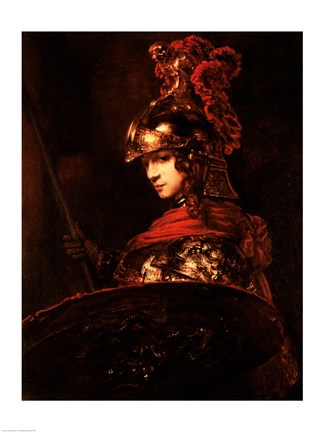 Framed Pallas Athena or, Armoured Figure Print