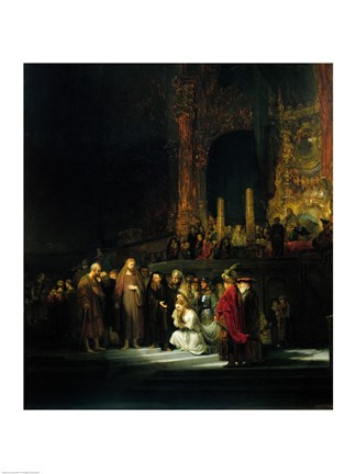 Framed Woman taken in Adultery, 1644 Print