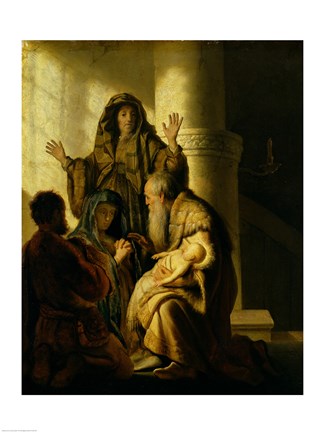 Framed Simeon and Hannah in the Temple, c.1627 Print