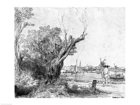 Framed View of Omval, near Amsterdam, 1645 Print