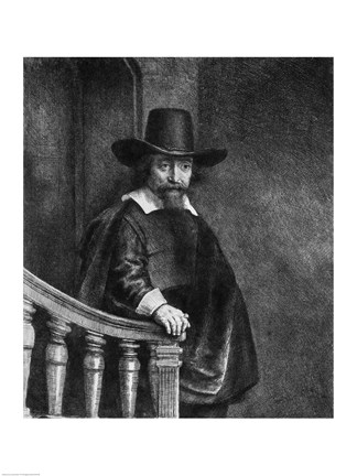 Framed Ephraim Bonus, known as &#39;The Jew with the Banister&#39; Print