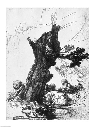 Framed St. Jerome Writing, 1648 Print