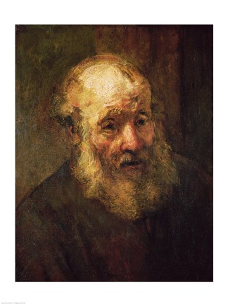 Framed Head of an Old Man, c.1650 Print