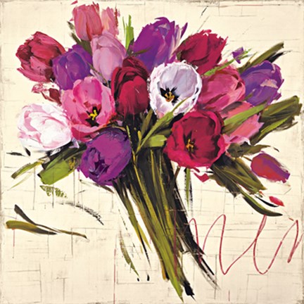 Framed Bouquet of Tulips Print