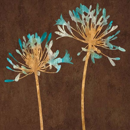 Framed Teal Bloom II Print