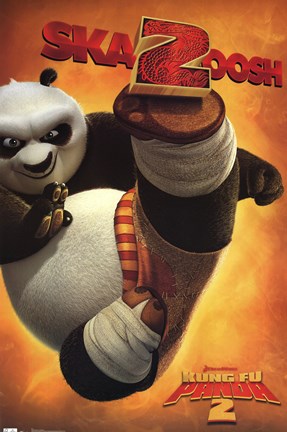 Framed Kung Fu Panda 2 - Panda Bear Print