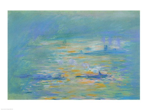 Framed Tugboats on the River Thames Print