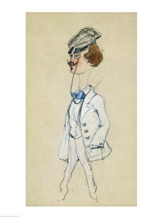 Framed Young Man with a Monocle, 1857 Print