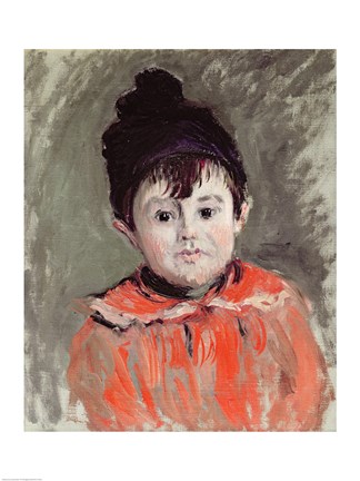 Framed Michel Monet Wearing a Bobble Hat Print