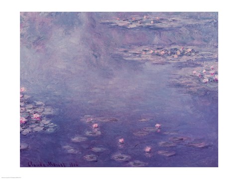 Framed Nympheas, 1906 Print