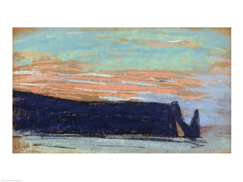 Framed Cliff at Etretat Print