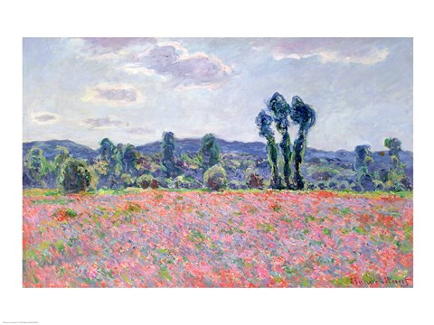 Framed Poppy Field, 1887 Print