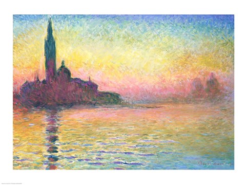 Framed San Giorgio Maggiore by Twilight, 1908 Print