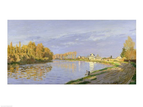 Framed Seine at Bougival, 1872 Print