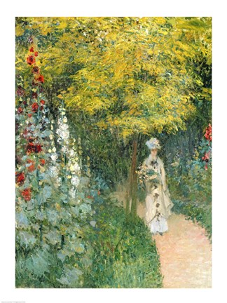 Framed Rose Garden, 1876 Print