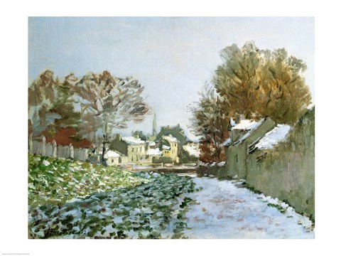 Framed Snow at Argenteuil, 1874 Print