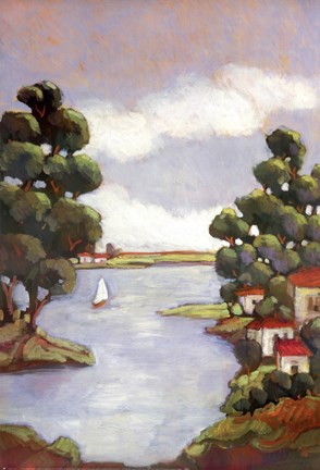 Framed Lago Gardi 1 Print