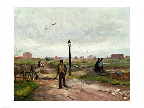 Framed Outskirts of Paris, 1886 Print