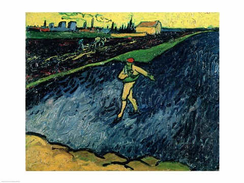 Framed Sower, 1888 - walking Print