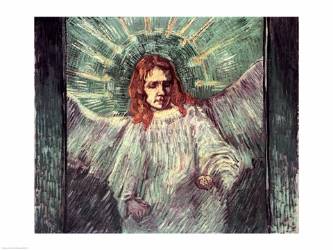 Framed Head of an Angel, after Rembrandt, 1889 Print