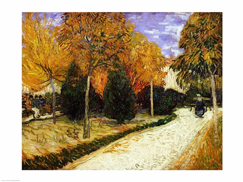 Framed Path in the Park at Arles, 1888 Print