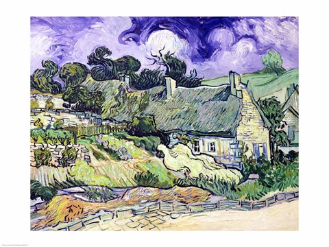 Framed Thatched cottages at Cordeville Print