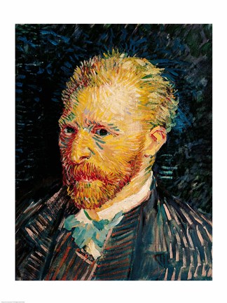 Framed Self Portrait, 1887 - black Print