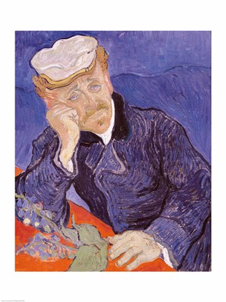 Framed Dr. Paul Gachet, 1890 Print
