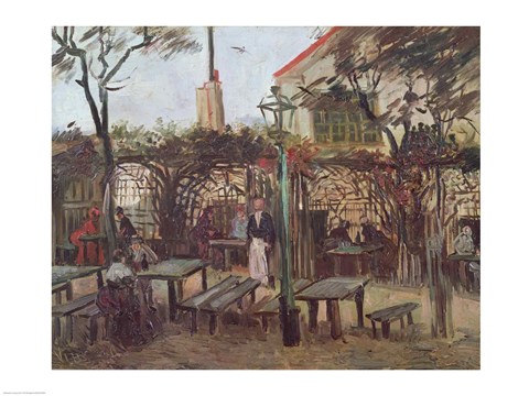 Framed Pleasure Gardens at Montmartre, 1886 Print