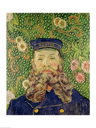 Framed Portrait of the Postman Joseph Roulin, 1889 Print