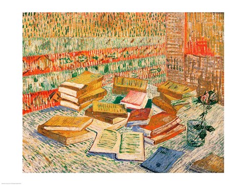 Framed Yellow Books, 1887 Print