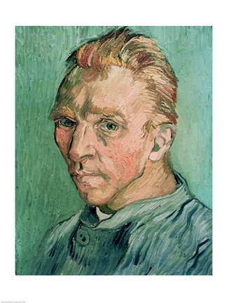 Framed Self Portrait, 1889 (green) Print