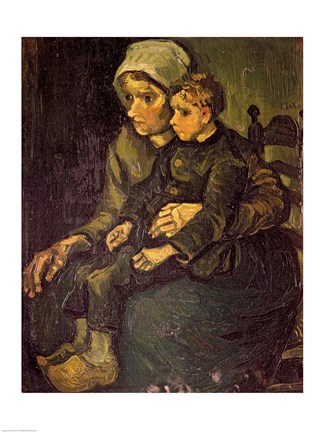 Framed Mother and Child, 1885 Print