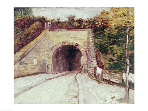 Framed Tunnel through hillside Print