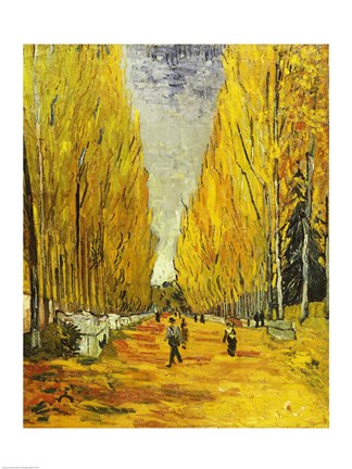 Framed L&#39;Allee des Alyscamps, Arles, 1888 Print